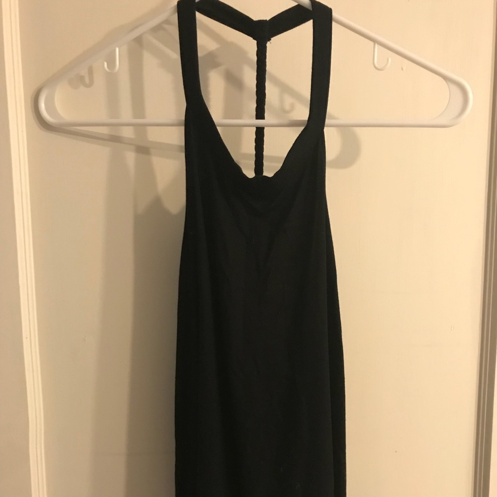 Forever 21 size xs loose black tank open back